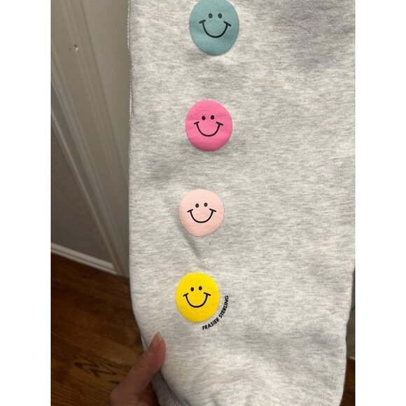 Frasier Sterling | Gray Jogger‎ Sweatpants Smiley Faces Sz M - Picture 3 of 9